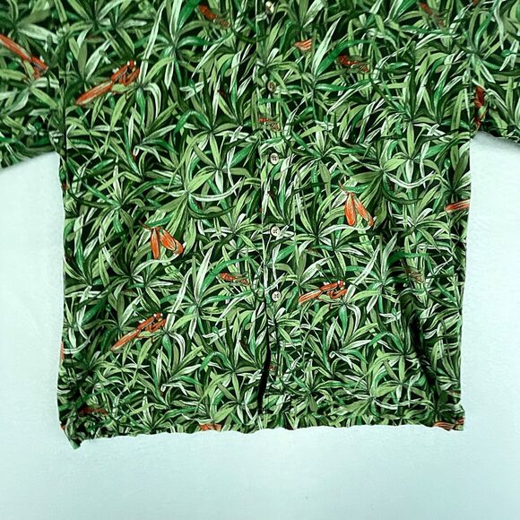 Gap Shirt Tag Size XXL (14-16) Juniors Tropical Bugs Short Sleeve Collared - Picture 4 of 12